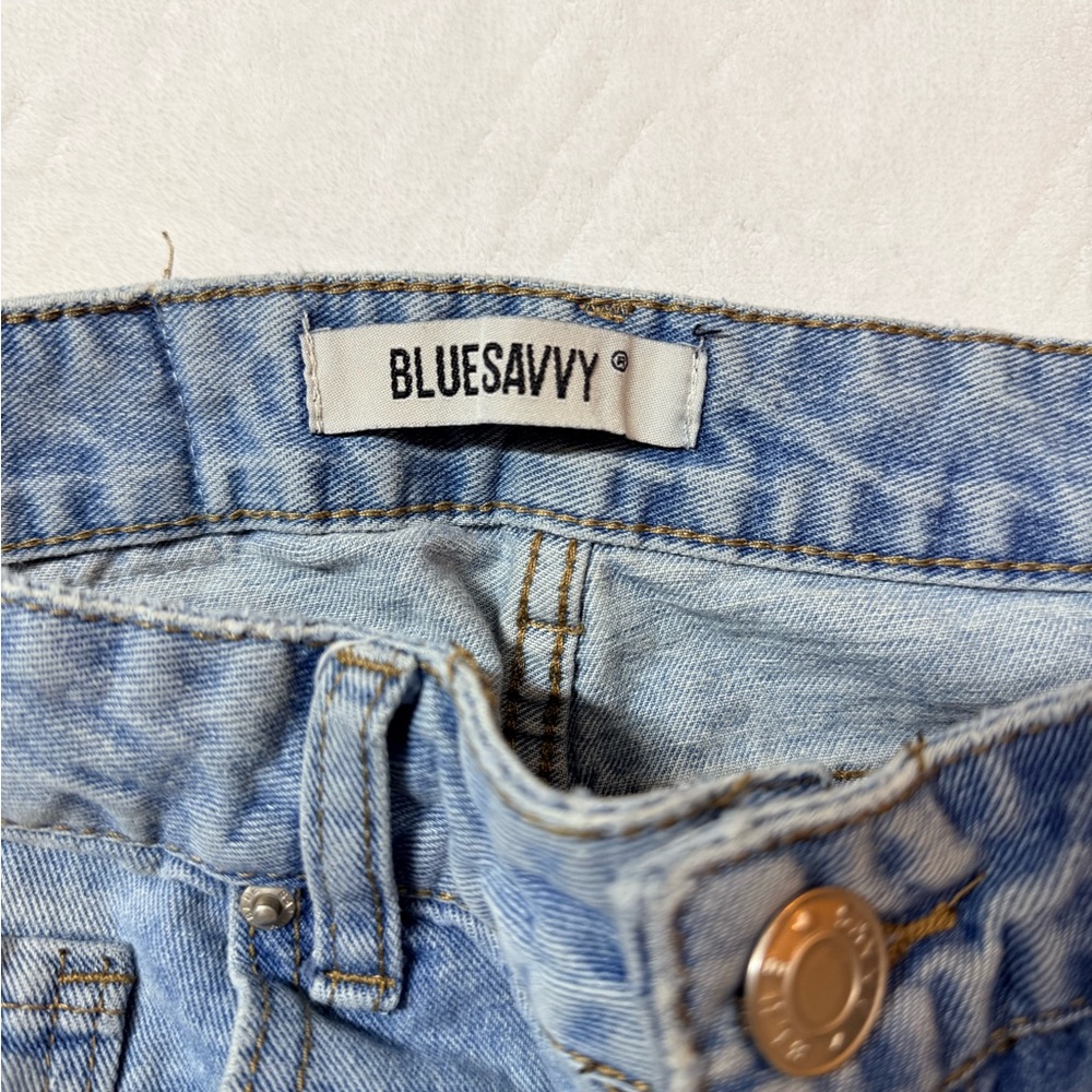 Blue Savvy Denim Women’s Size 3/26  Straight Ankle Jeans Mom High Rise Loose - Picture 3 of 10